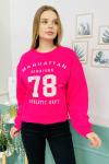 158844 Baskili Sardonlu Sweatshirt